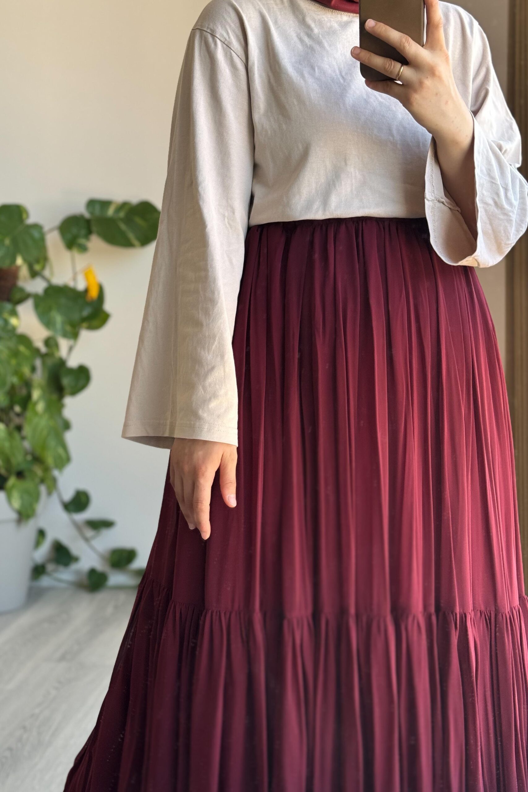 maroon skirt with cream shirt set maroon skirt with cream shirt set