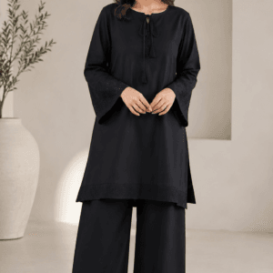 elegant black cotton co ord set