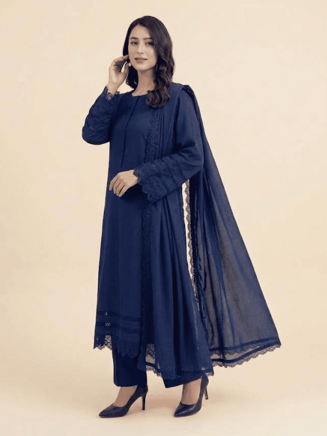 navy-blue-lace-detail-long-kurti-set-3-piece