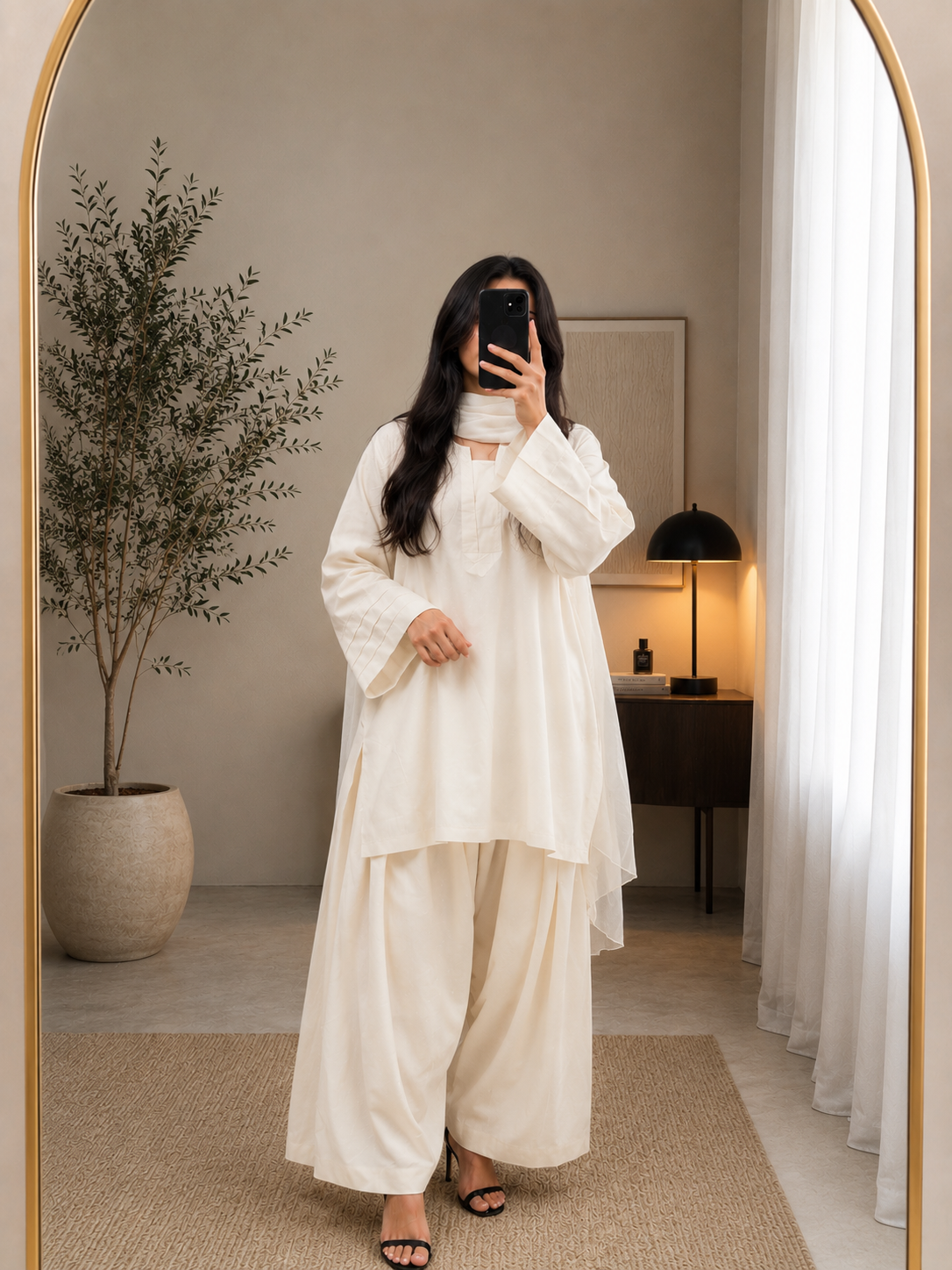 offwhite farshi kurti offwhite farshi kurti