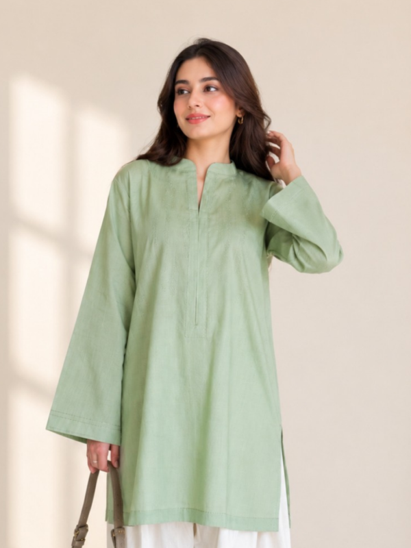 pista-kurti-with-off-white-farshi-shalwar