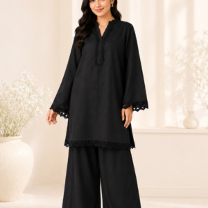 black collar lace co ord set