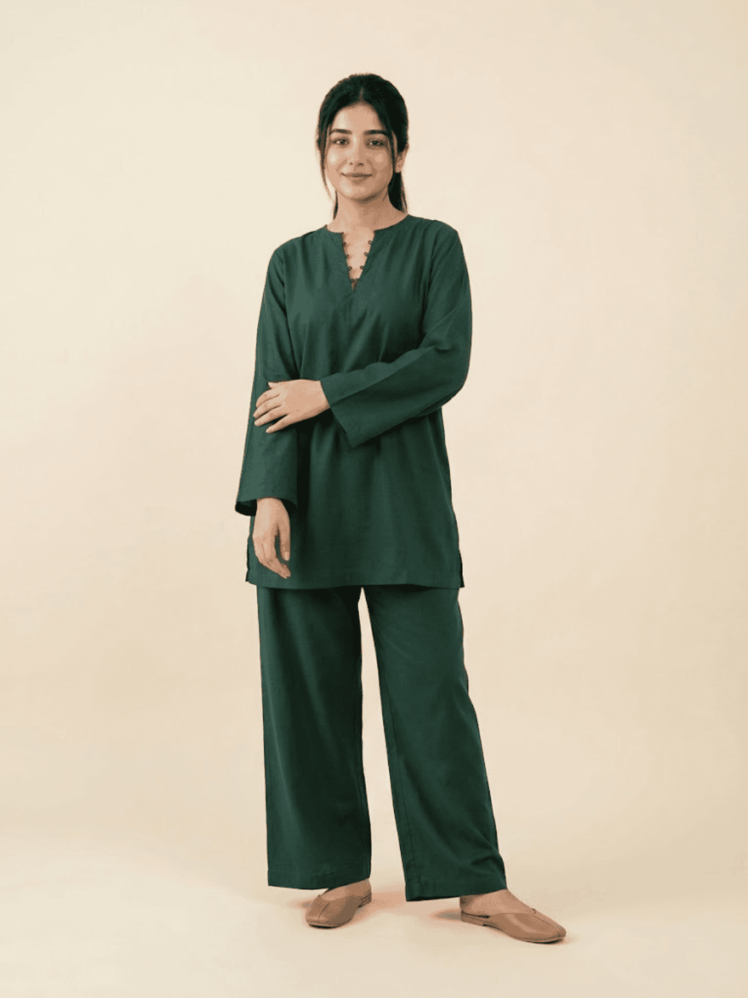 dark-green-cotton-co-ord-set