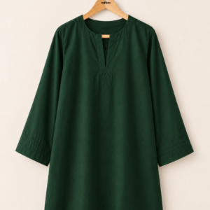 simple offwhitee short kurti front