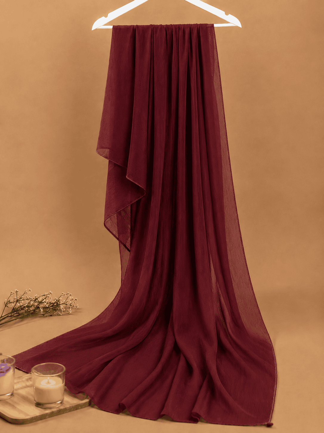 burgundy-maroon-chiffon-dupatta
