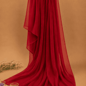 crimson red chiffon dupatta