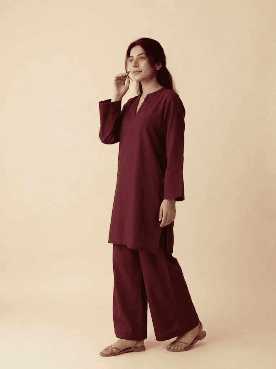 maroon cotton co ord set (3) maroon cotton co ord set (3)
