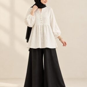 ivory textured co ord set luxury casual wear