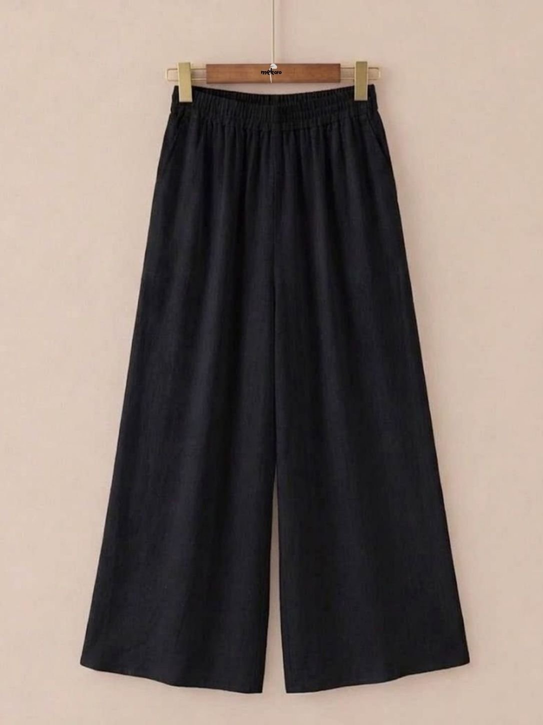 womens-black-loose-cotton-flapper-trouser